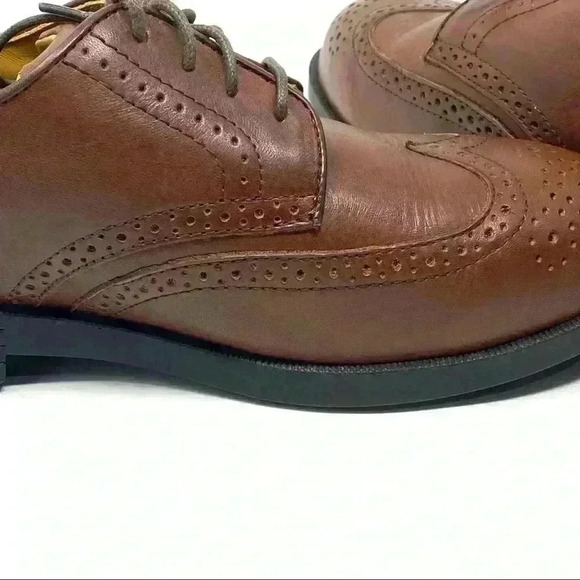 Drew Clayton Wing Tip Oxford Brown Leather 9.5 - Picture 9 of 11